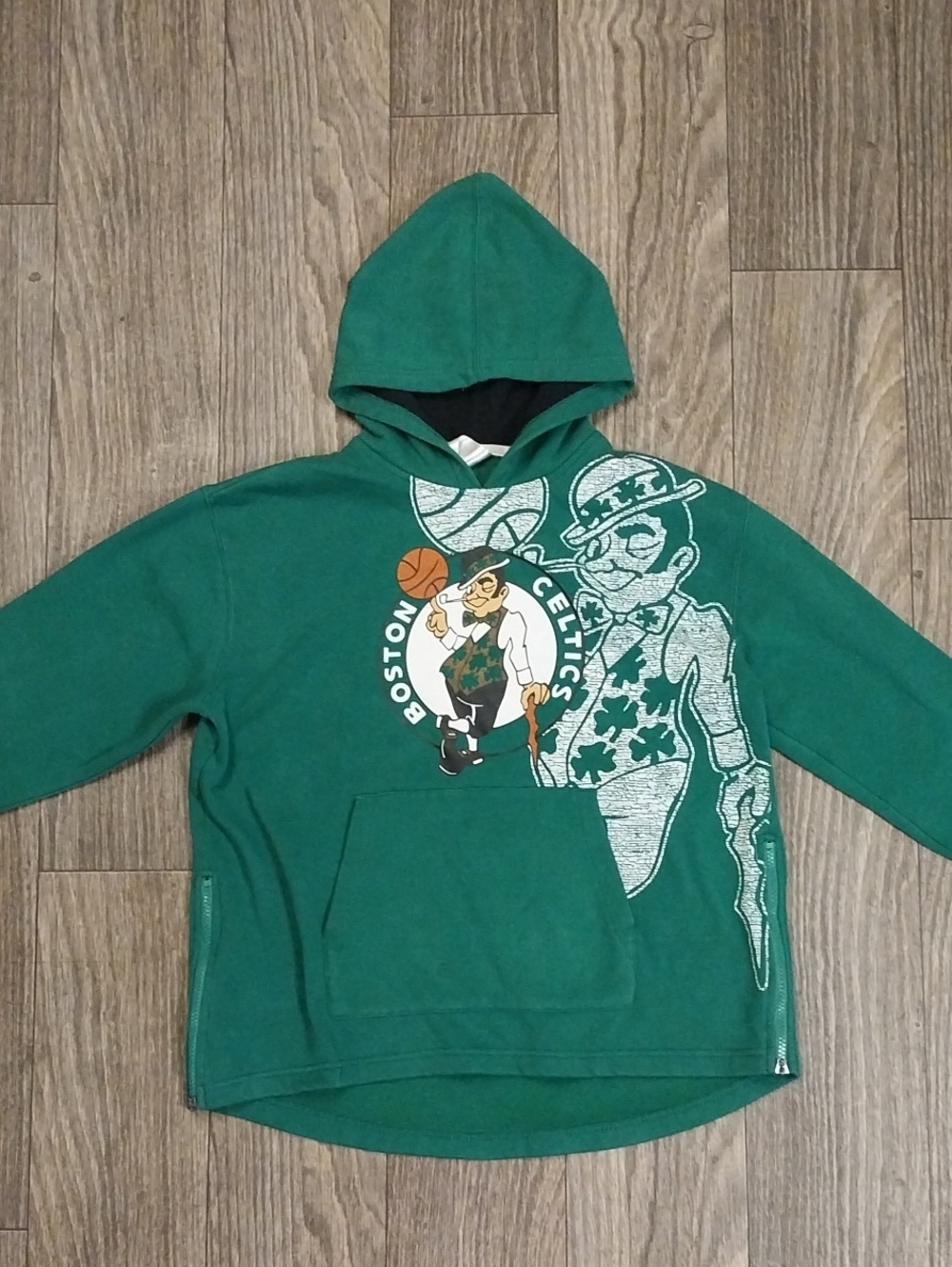 Change "N" The Game-Boston Celtics Hoodie With Side Zippers -Size 10-12